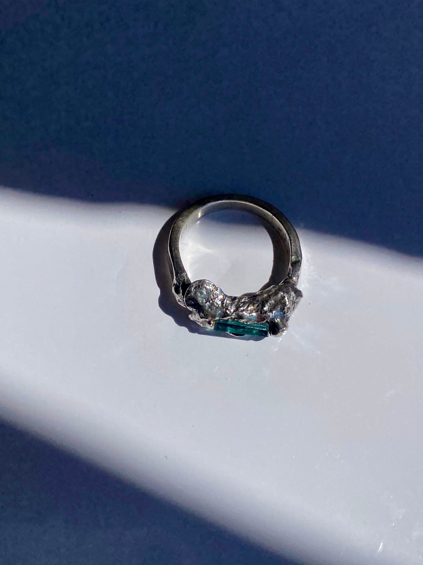 Aquamarine One Of A Kind Sterling Silver Ring