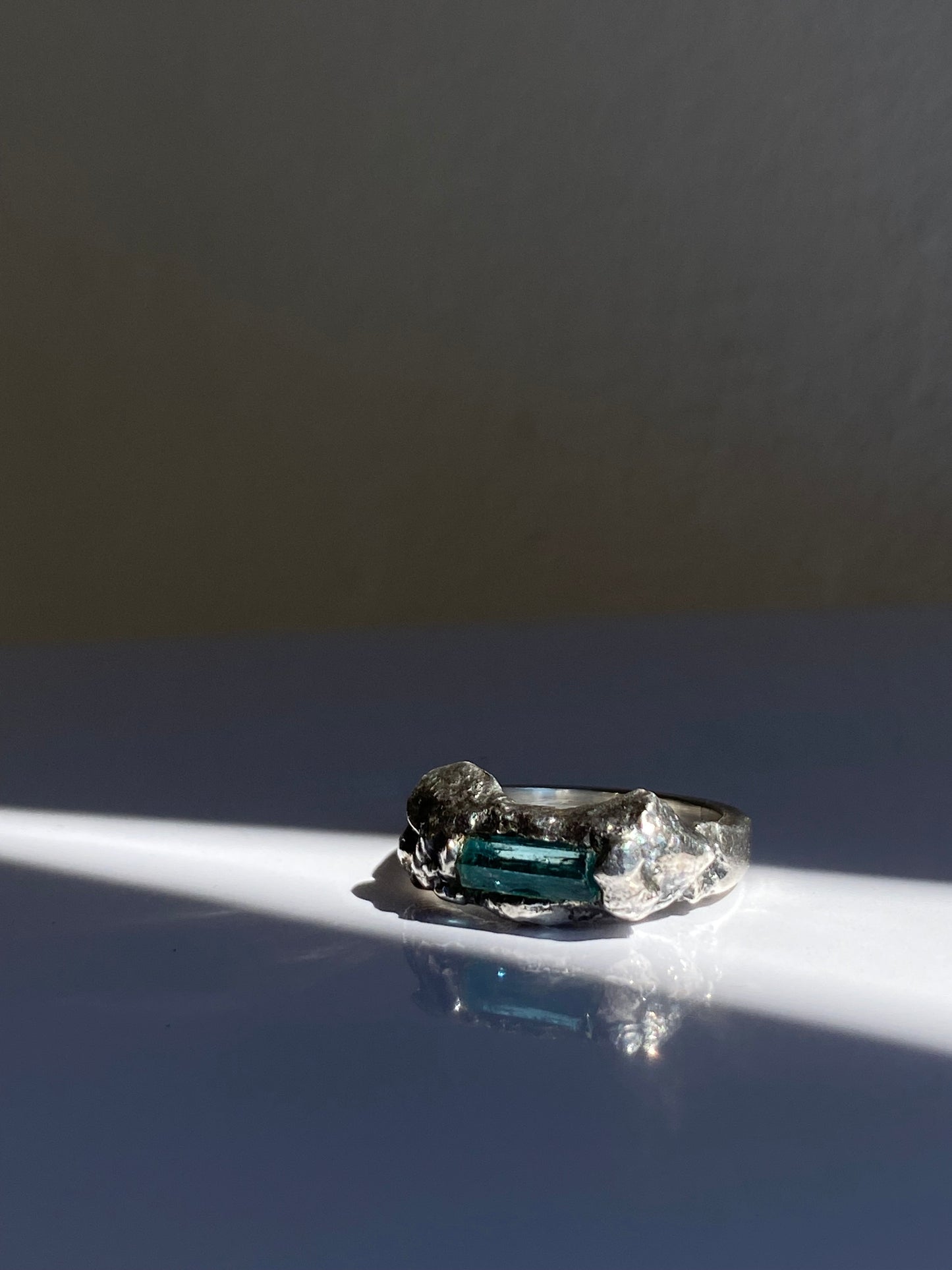 Aquamarine One Of A Kind Sterling Silver Ring