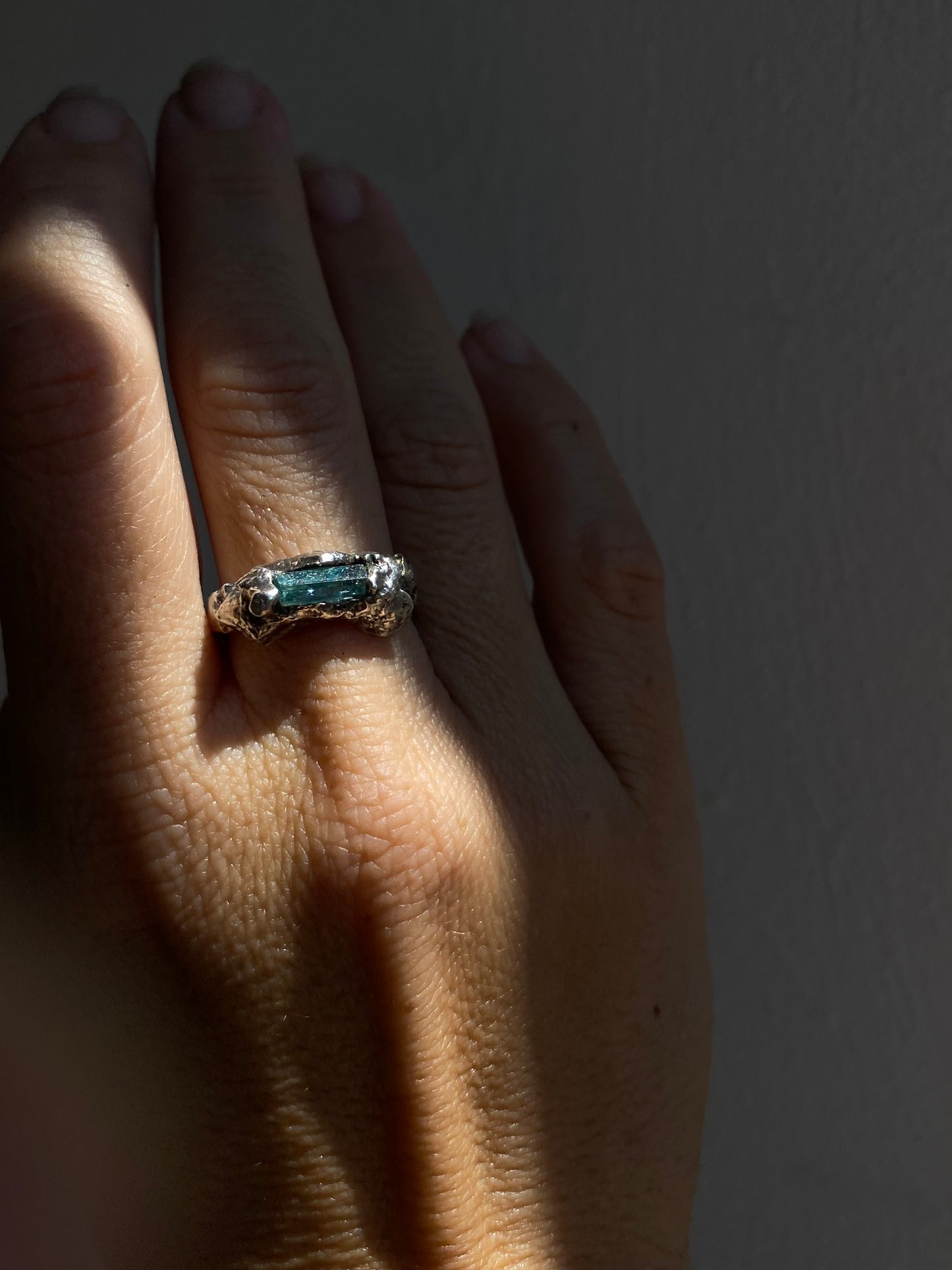 Aquamarine One Of A Kind Sterling Silver Ring