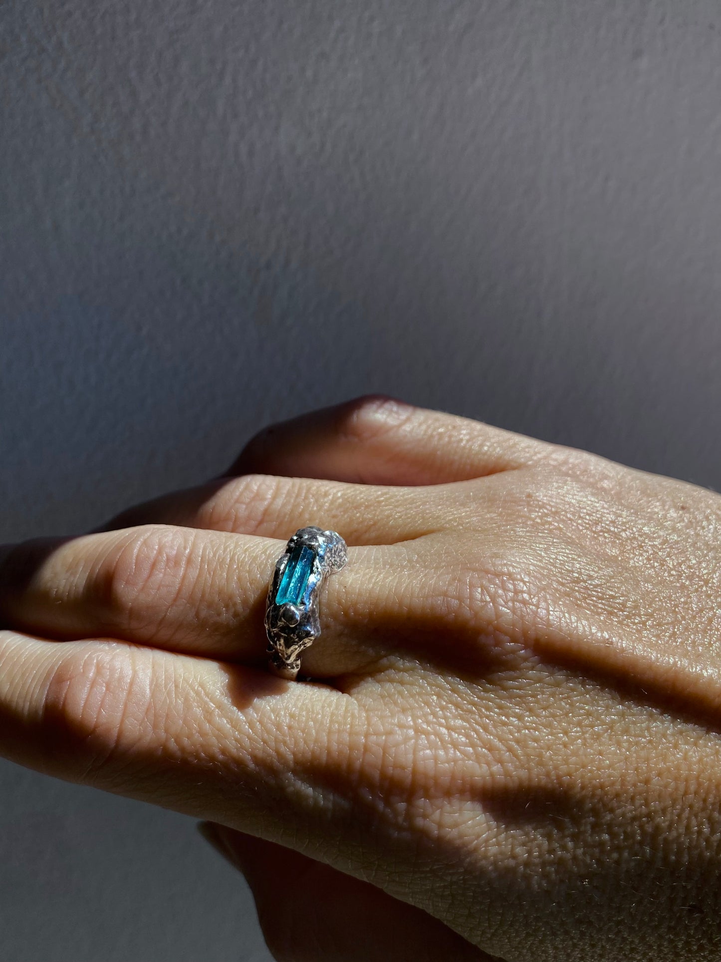 Aquamarine One Of A Kind Sterling Silver Ring