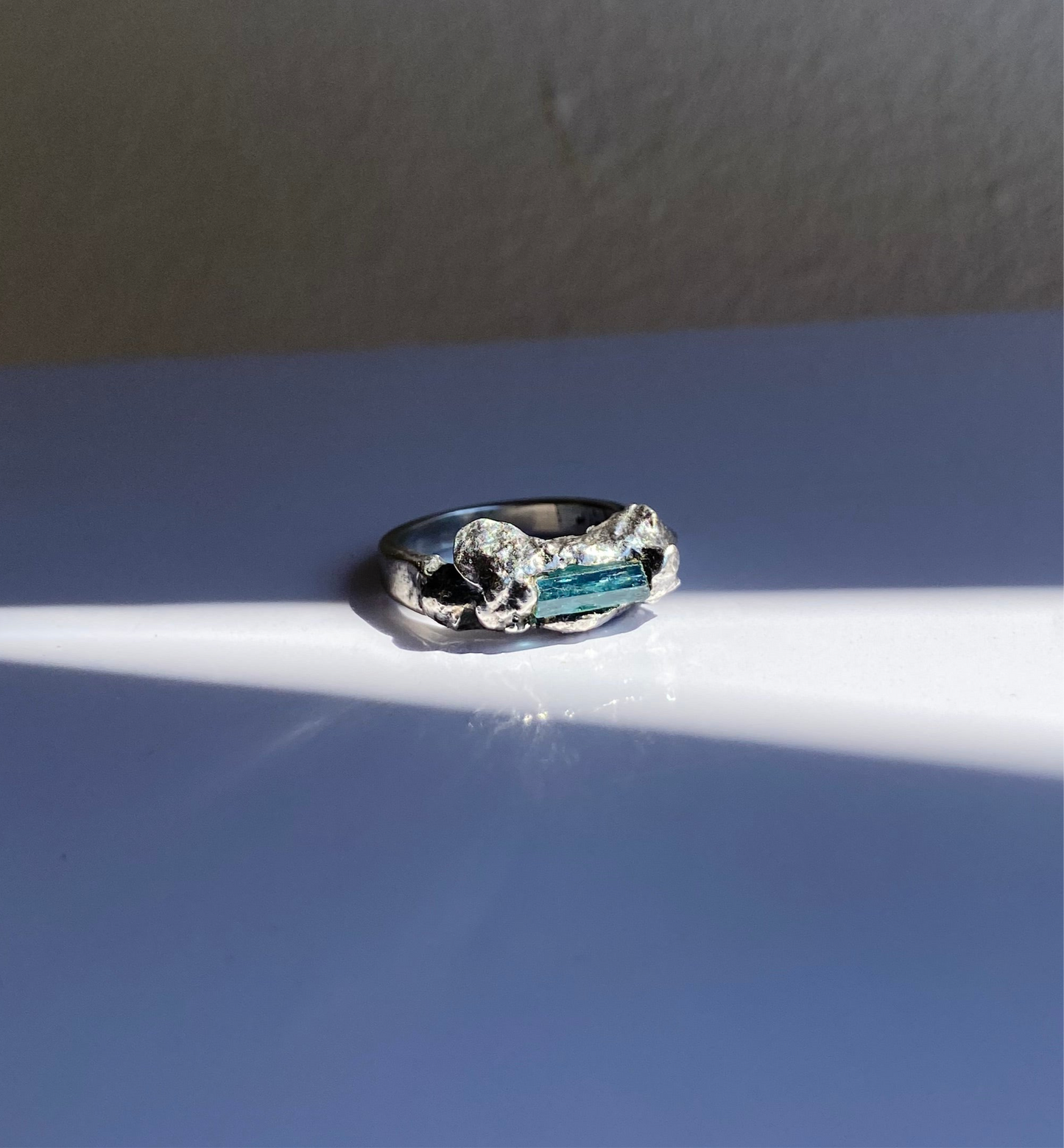 Aquamarine One Of A Kind Sterling Silver Ring