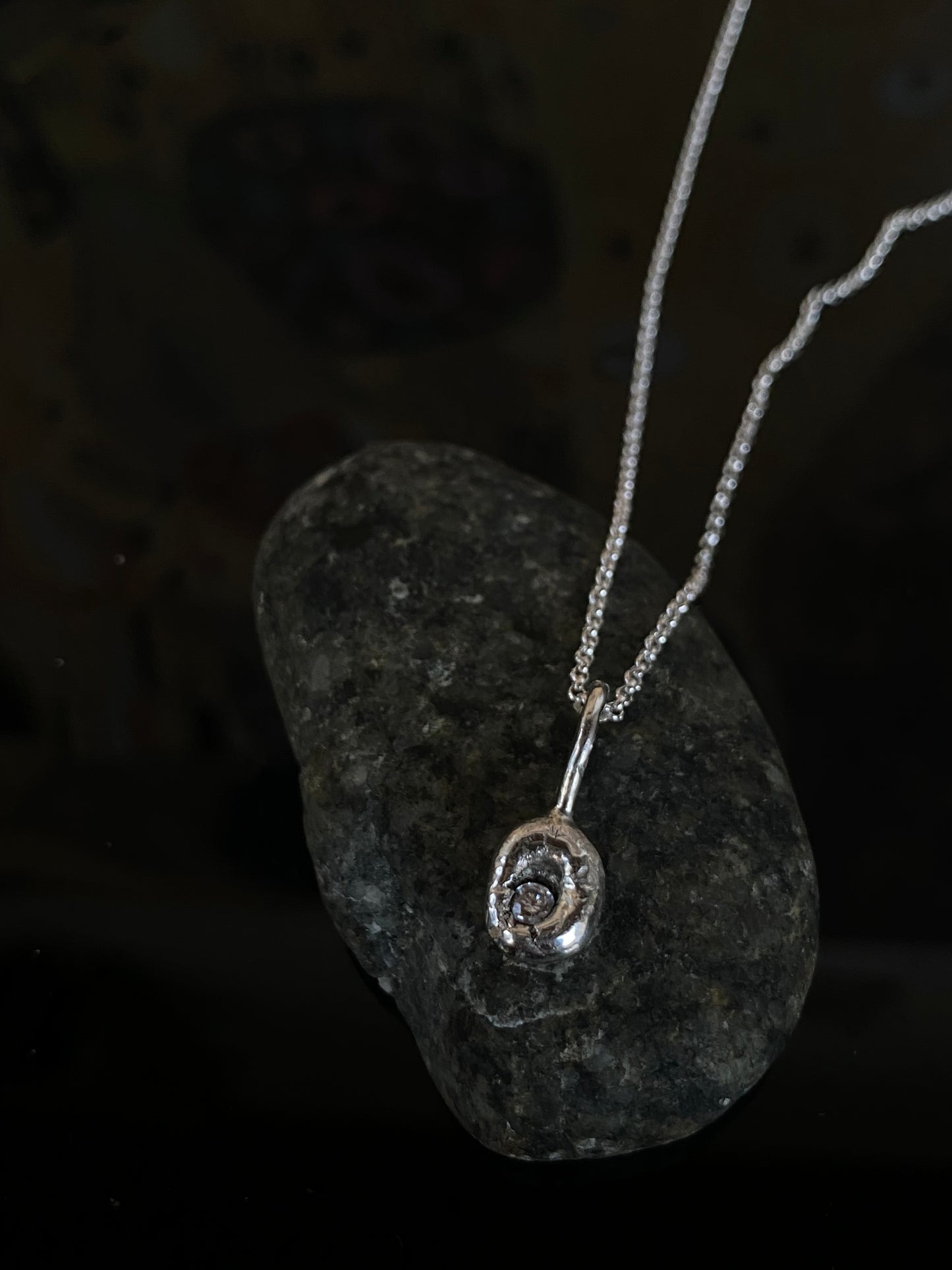 Moon Sterling Silver Necklace