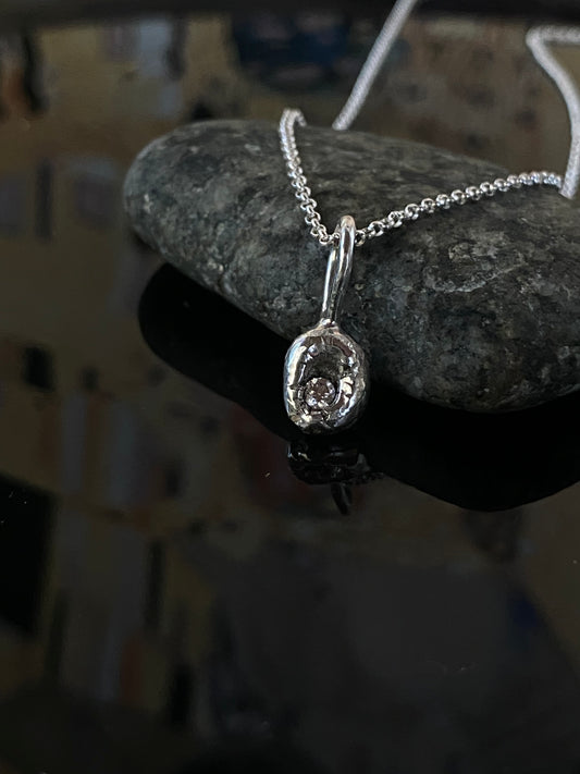 Moon Sterling Silver Necklace