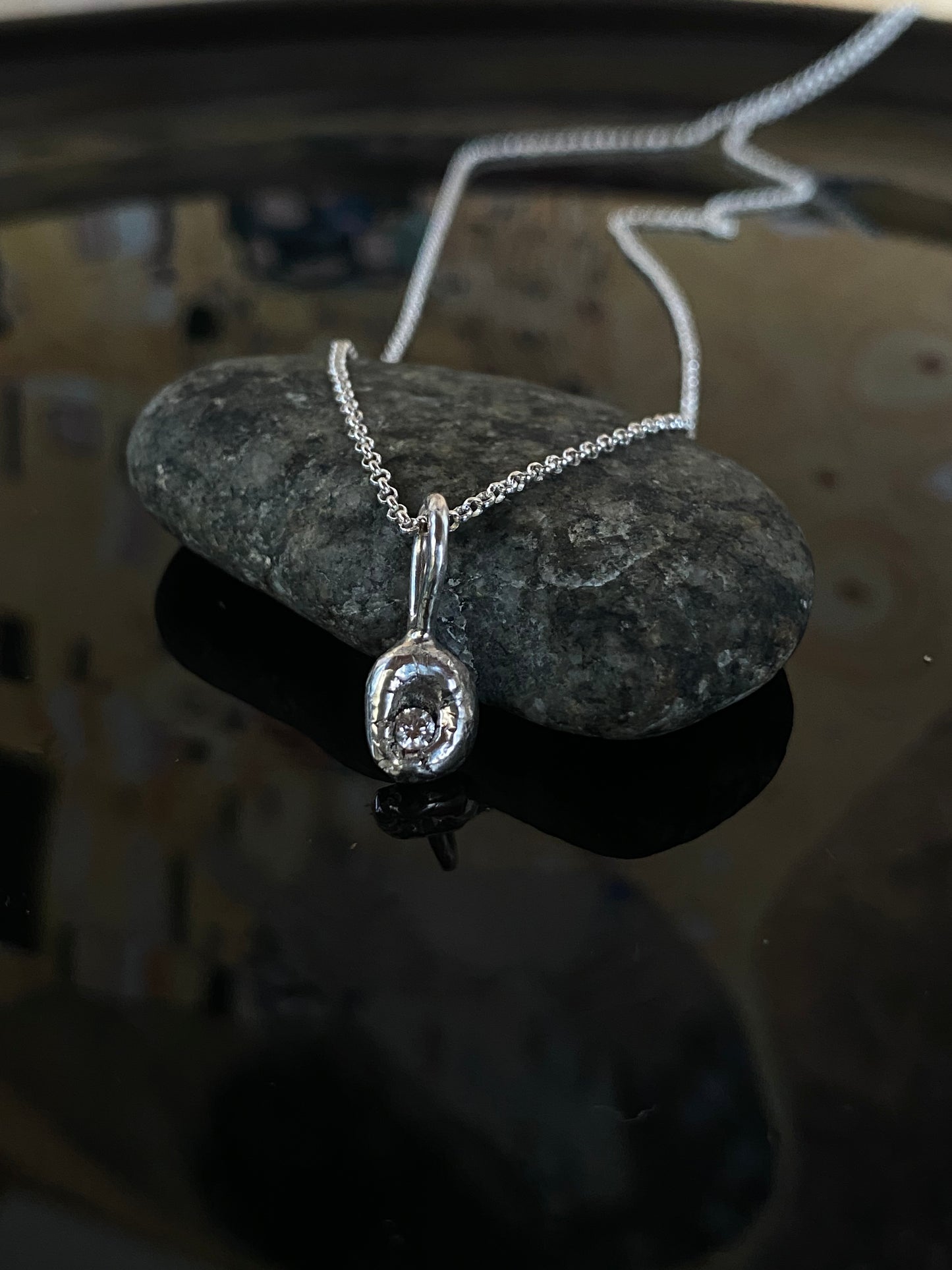 Moon Sterling Silver Necklace
