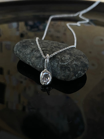Moon Sterling Silver Necklace