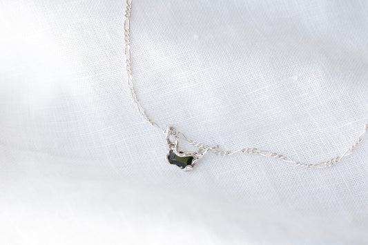 Forest Tourmaline Sterling Silver Necklace