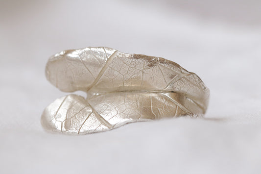 Natural Leaf Sterling Silver Ring