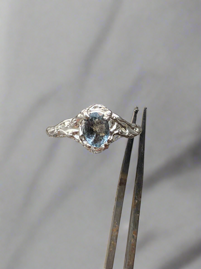 Willow Moss Aquamarine Sterling Silver Ring