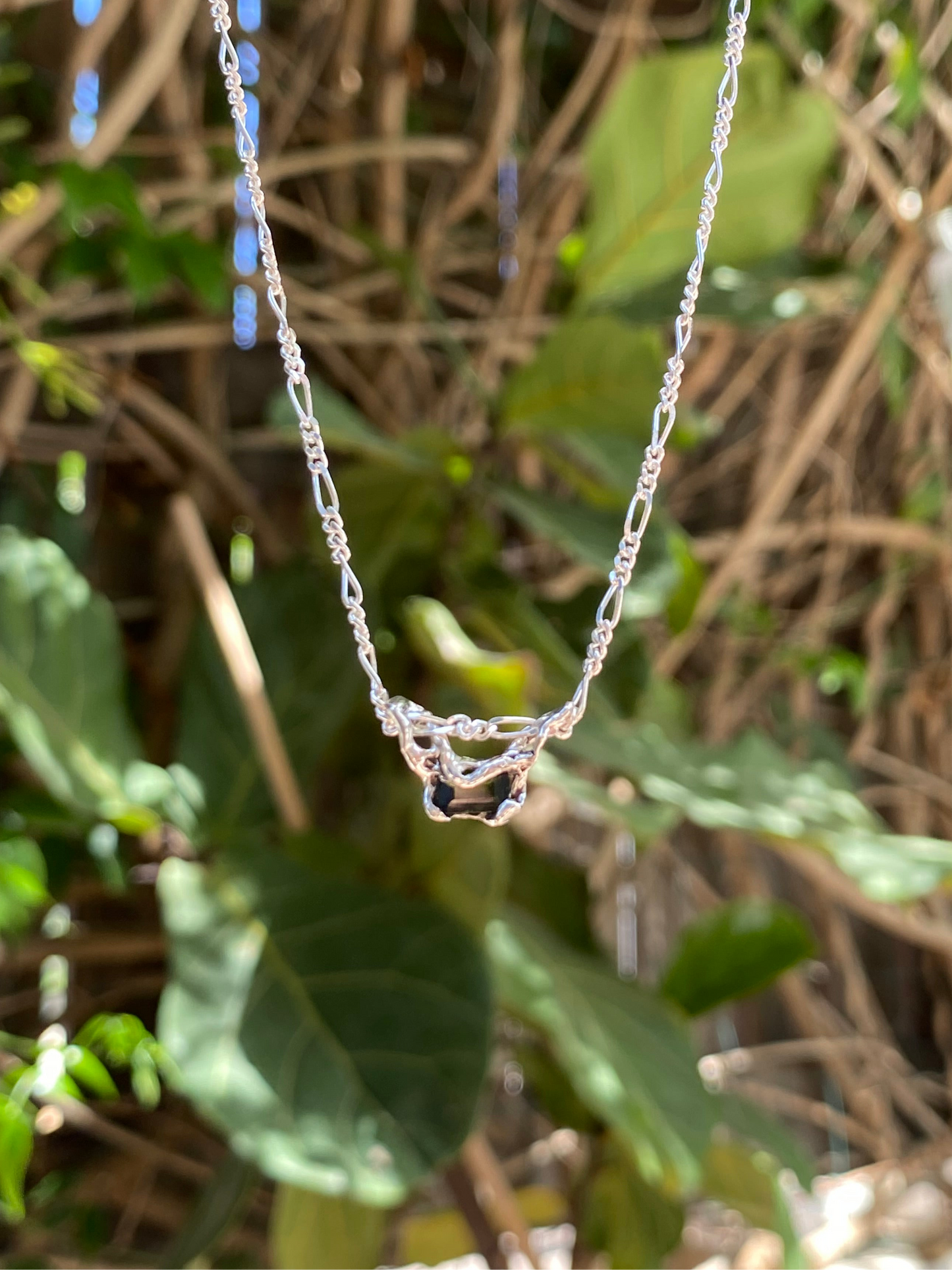 Forest Tourmaline Sterling Silver Necklace
