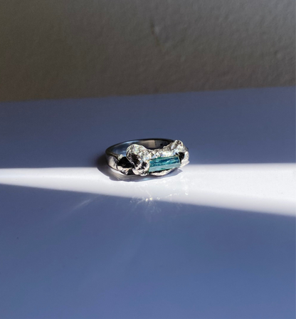 Aquamarine One Of A Kind Sterling Silver Ring