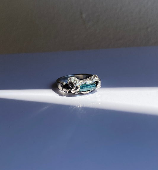 Aquamarine One Of A Kind Sterling Silver Ring