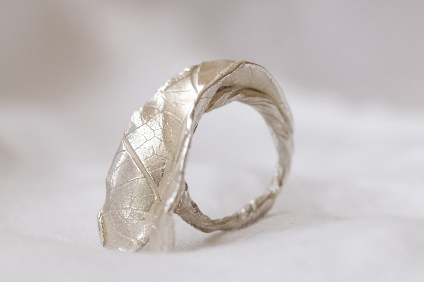 Natural Leaf Sterling Silver Ring