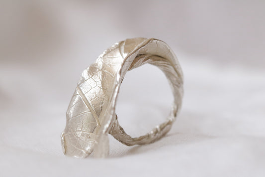 Natural Leaf Sterling Silver Ring