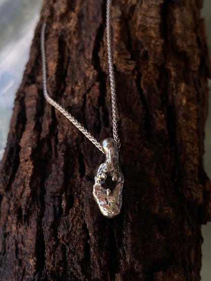 Ash Sterling Silver Sapphire Necklace