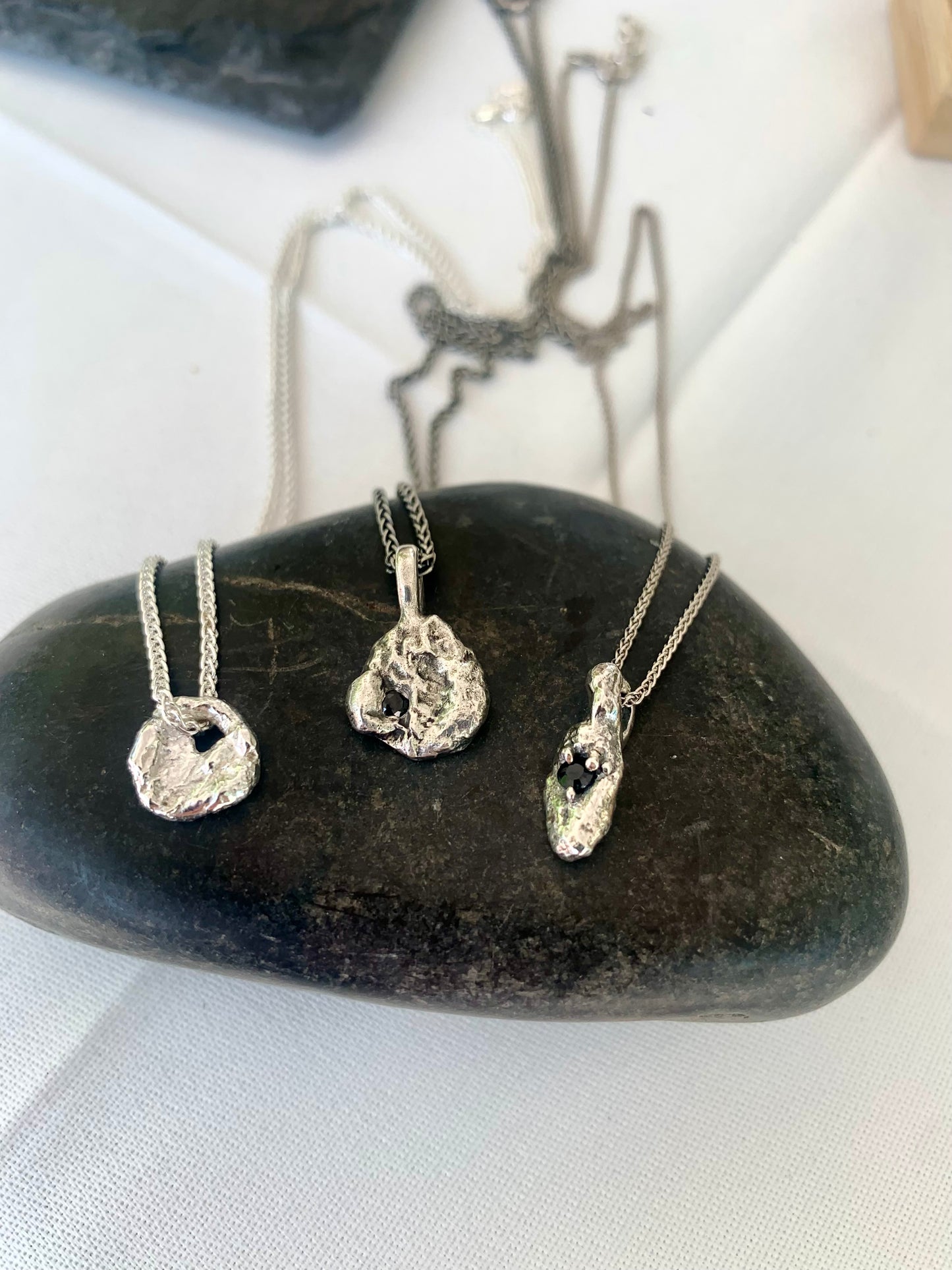 Ash Sterling Silver Sapphire Necklace