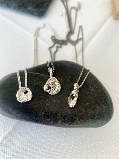 Ash Sterling Silver Sapphire Necklace
