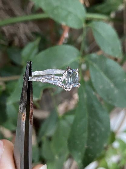 Willow Moss Aquamarine Sterling Silver Ring