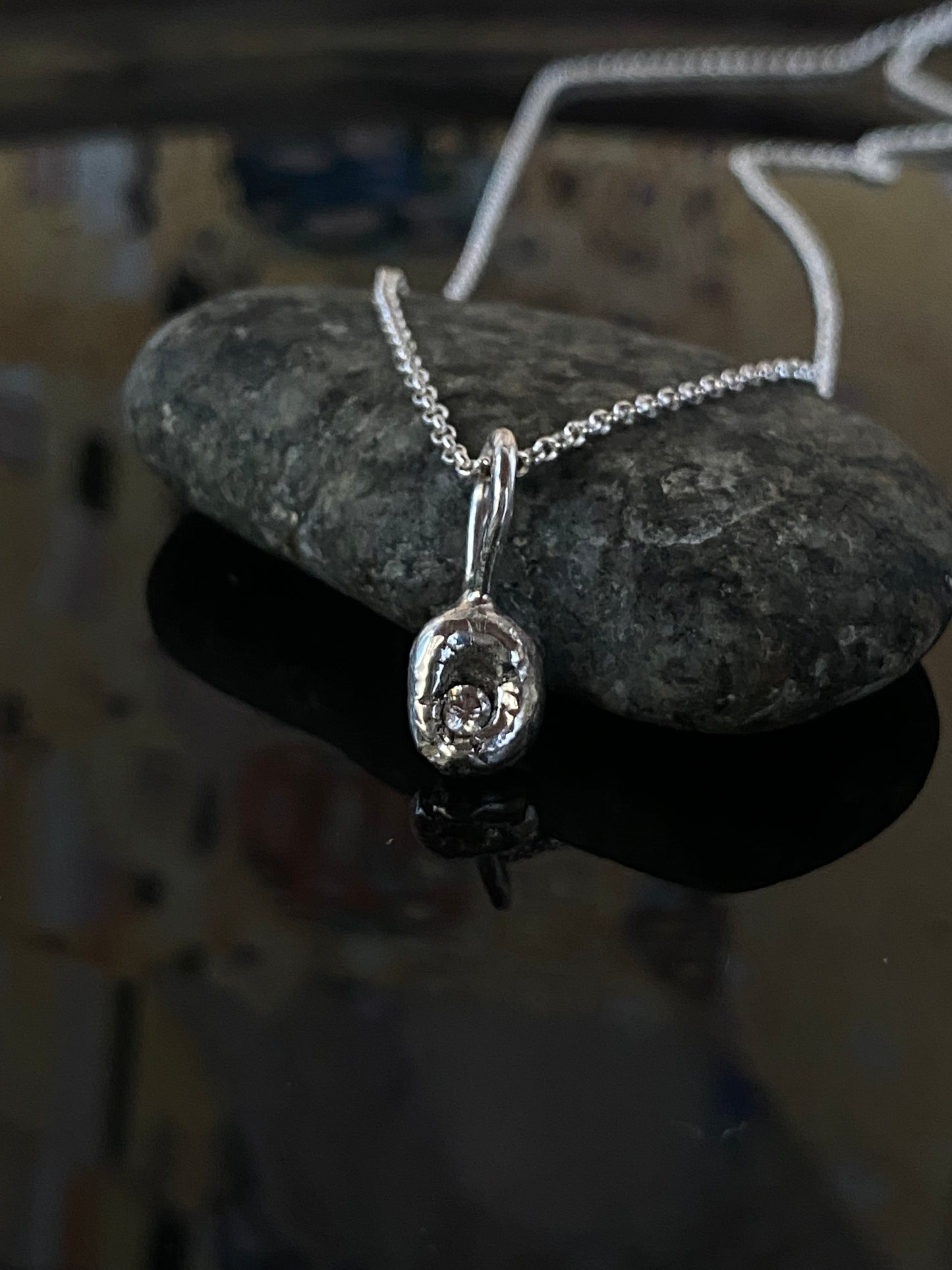 Moon Sterling Silver Necklace