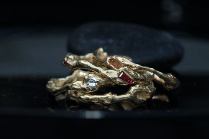 ADAMA Ruby 14k Gold Ring